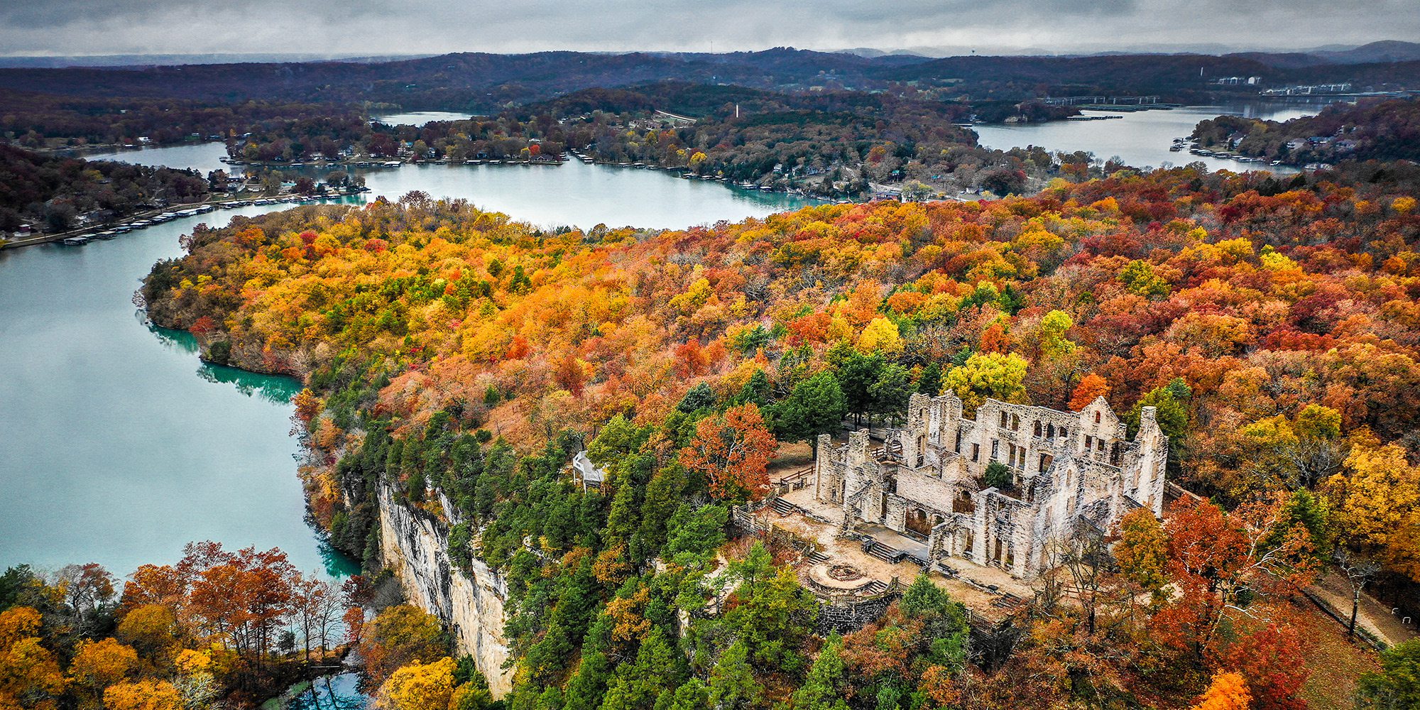 Ha Ha Tonka bluffs over the Niangua arm, Lake of the Ozarks