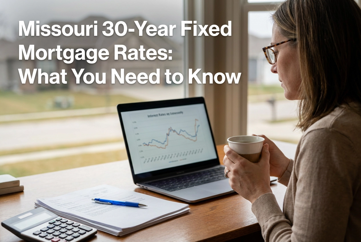 Professional header image for industry analysis: Missouri 30-Year Fixed Mortgage Rates: What You Need to Know